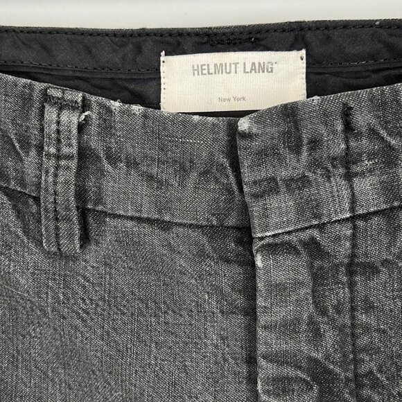 Helmut Lang Womens Slouchy Skinny Pants Gray Black Piece Dyed Cotton size 29 - Picture 4 of 14